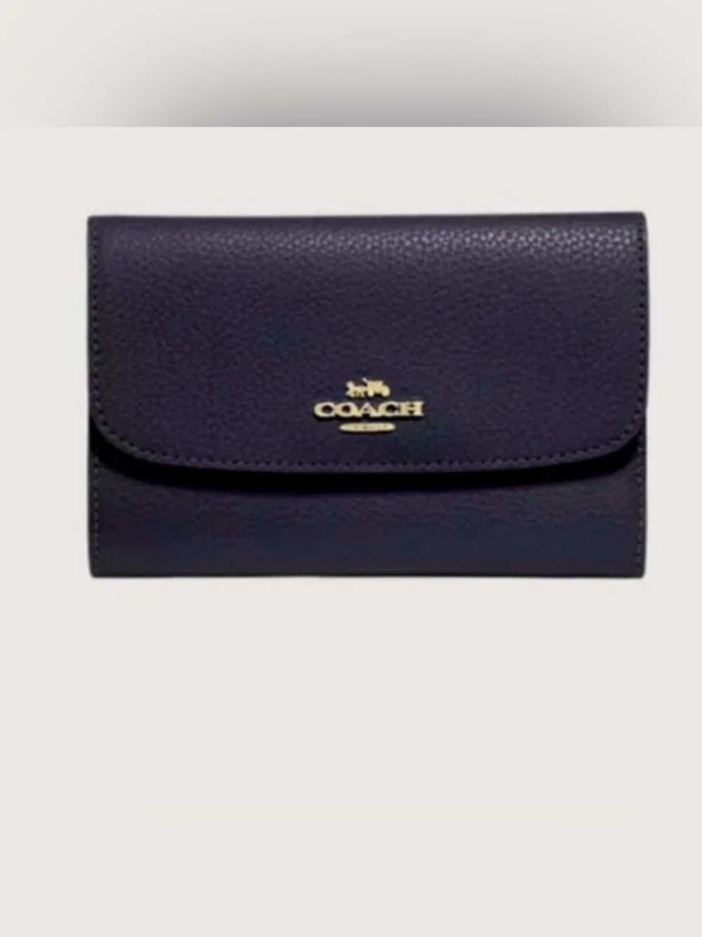 Coach TriFold Pebble Leather Wallet